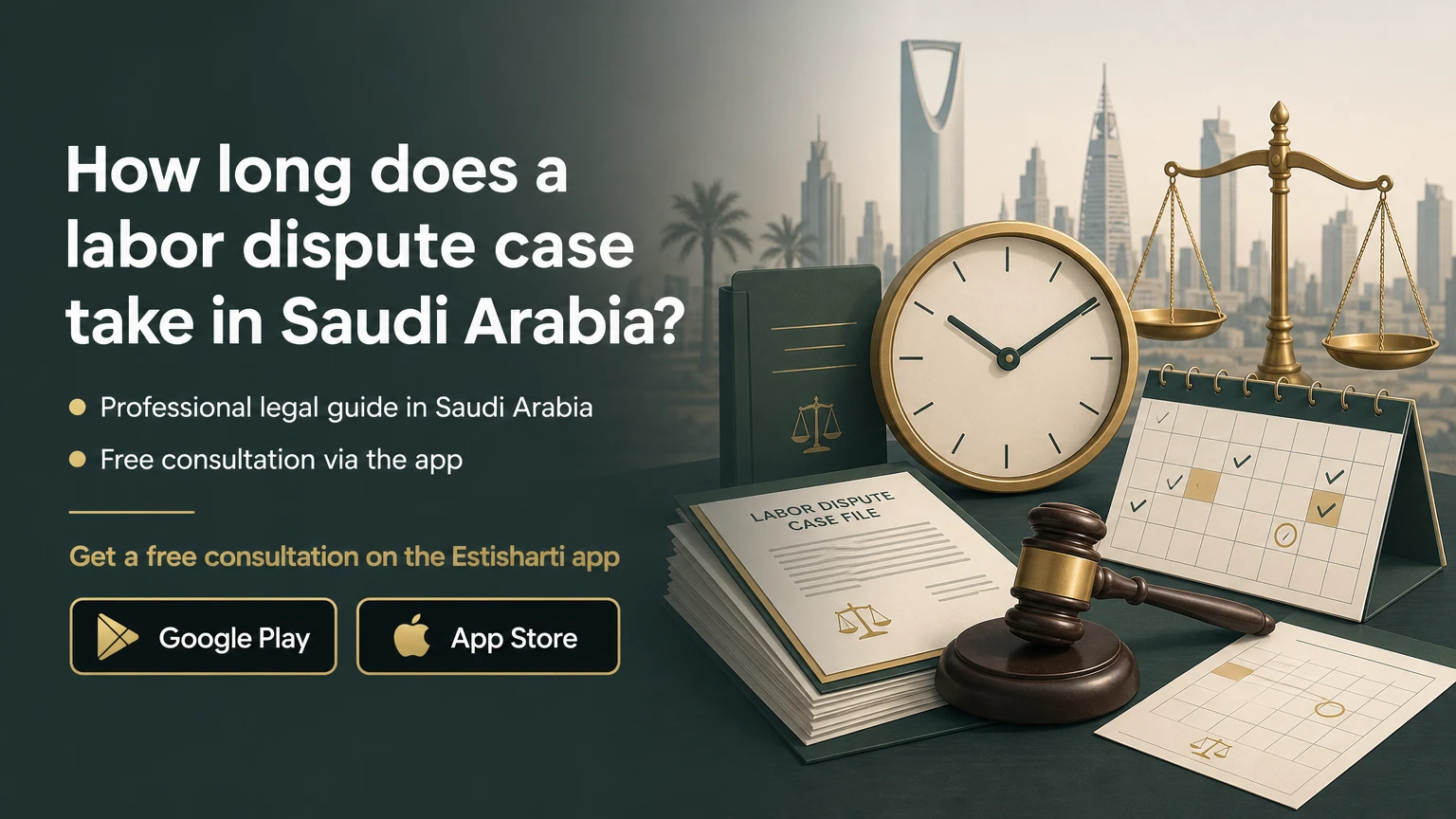 How long does a labor dispute case take in Saudi Arabia?