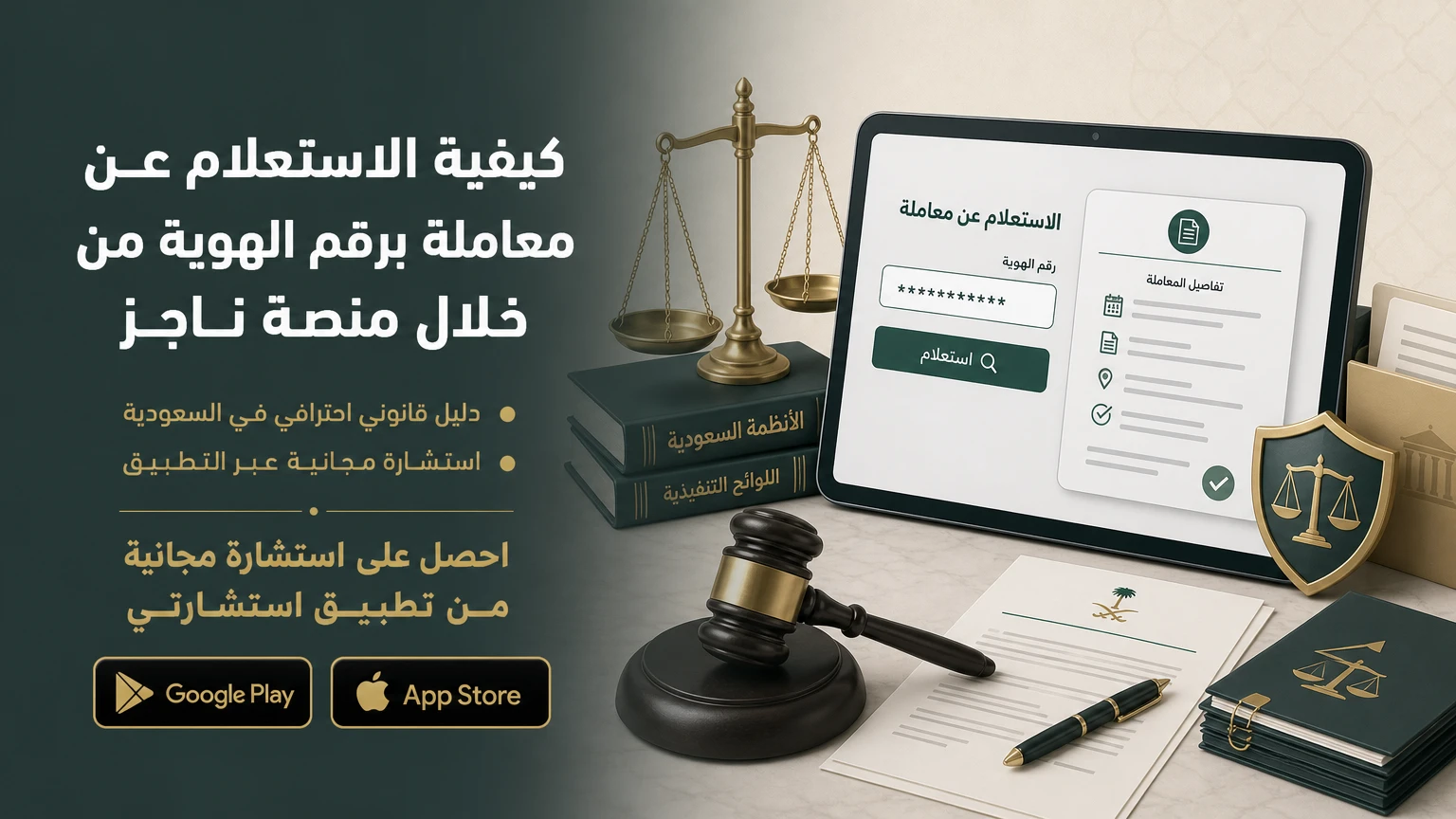 كيفية الاستعلام عن معاملة برقم الهوية من خلال منصة ناجز
